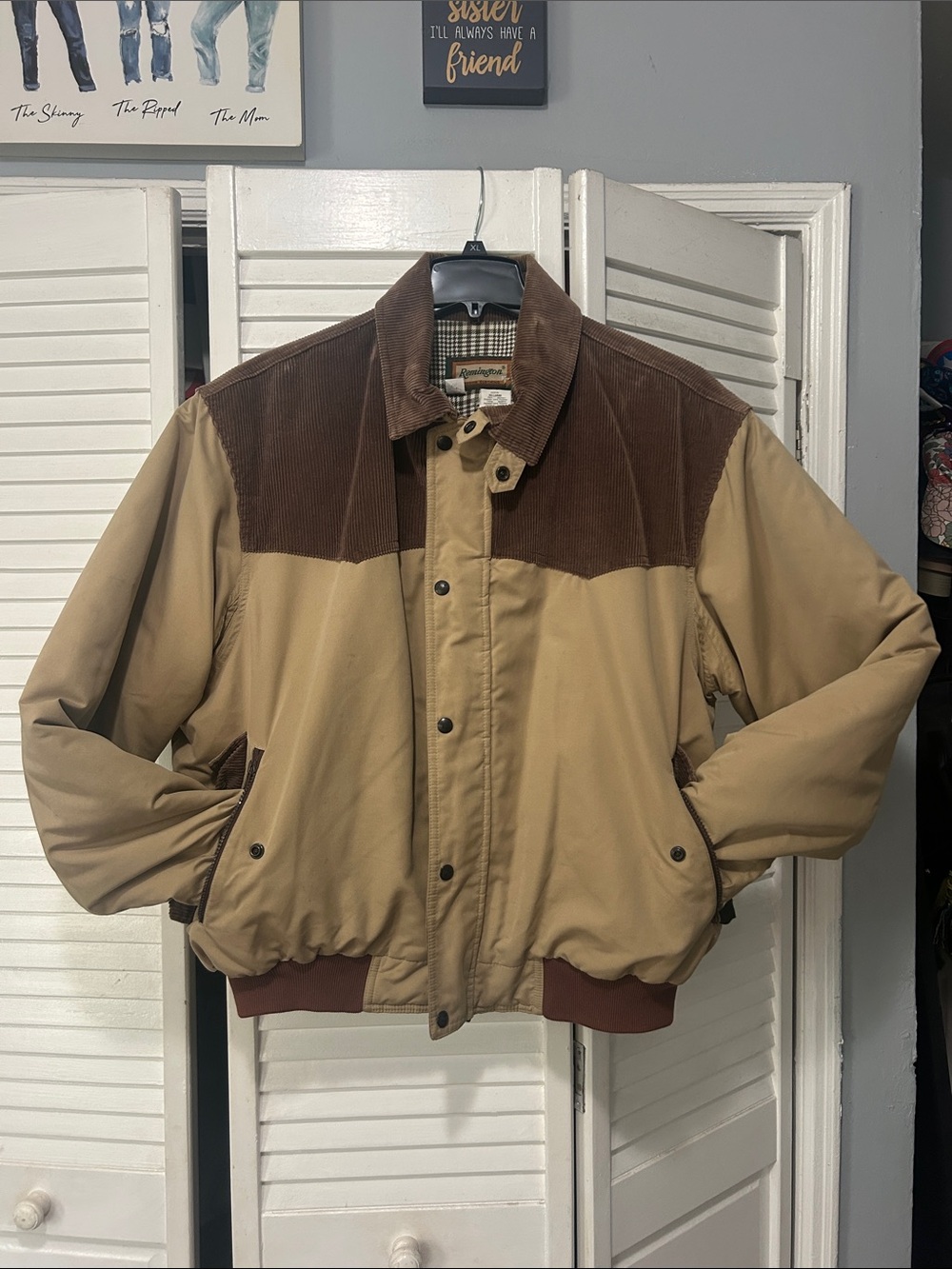 Remington Two-Tone Brown and Tan Bomber Jacket